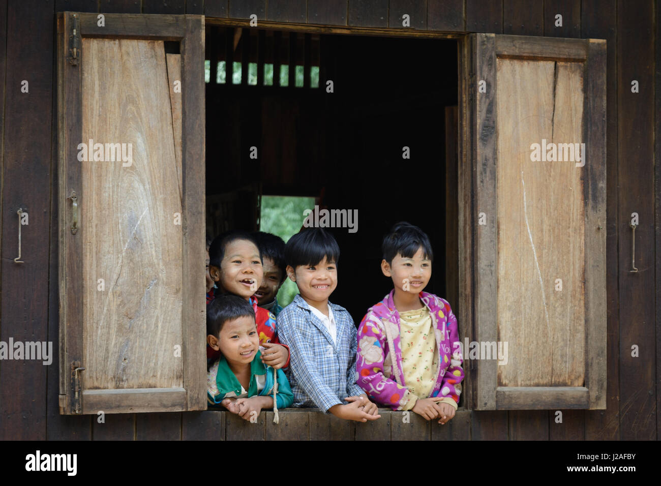 Myanmar (Birmanie), Région de Mandalay, Taungtha, Mandalay, Ba Taung Taung, Province de l'école primaire de Ba Banque D'Images
