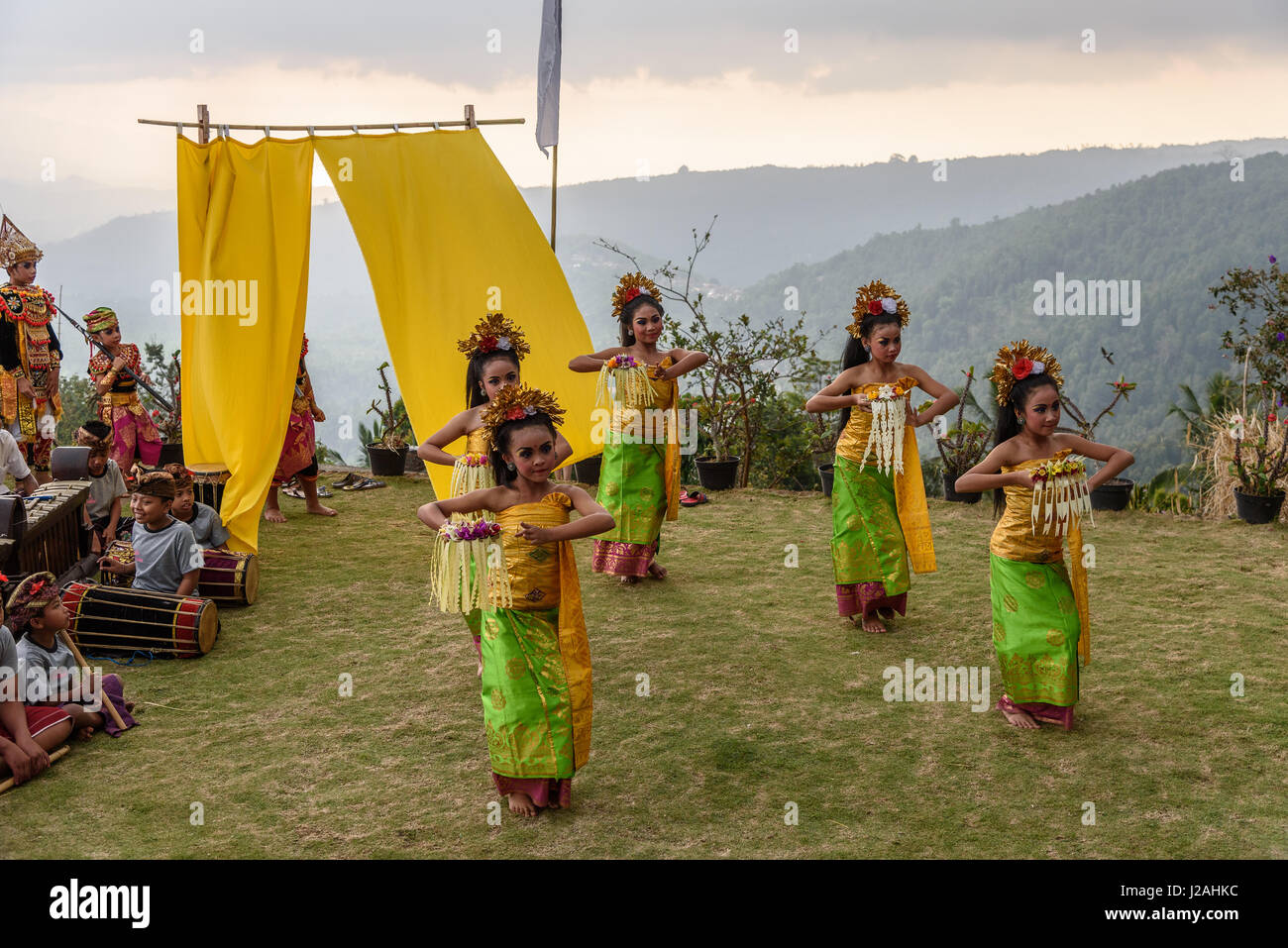 L'INDONÉSIE, Bali, Kaboul à Buleleng, performance épique Ramayana par l'école de danse, qui est accompagné par l'orchestre de Gamelan Banque D'Images