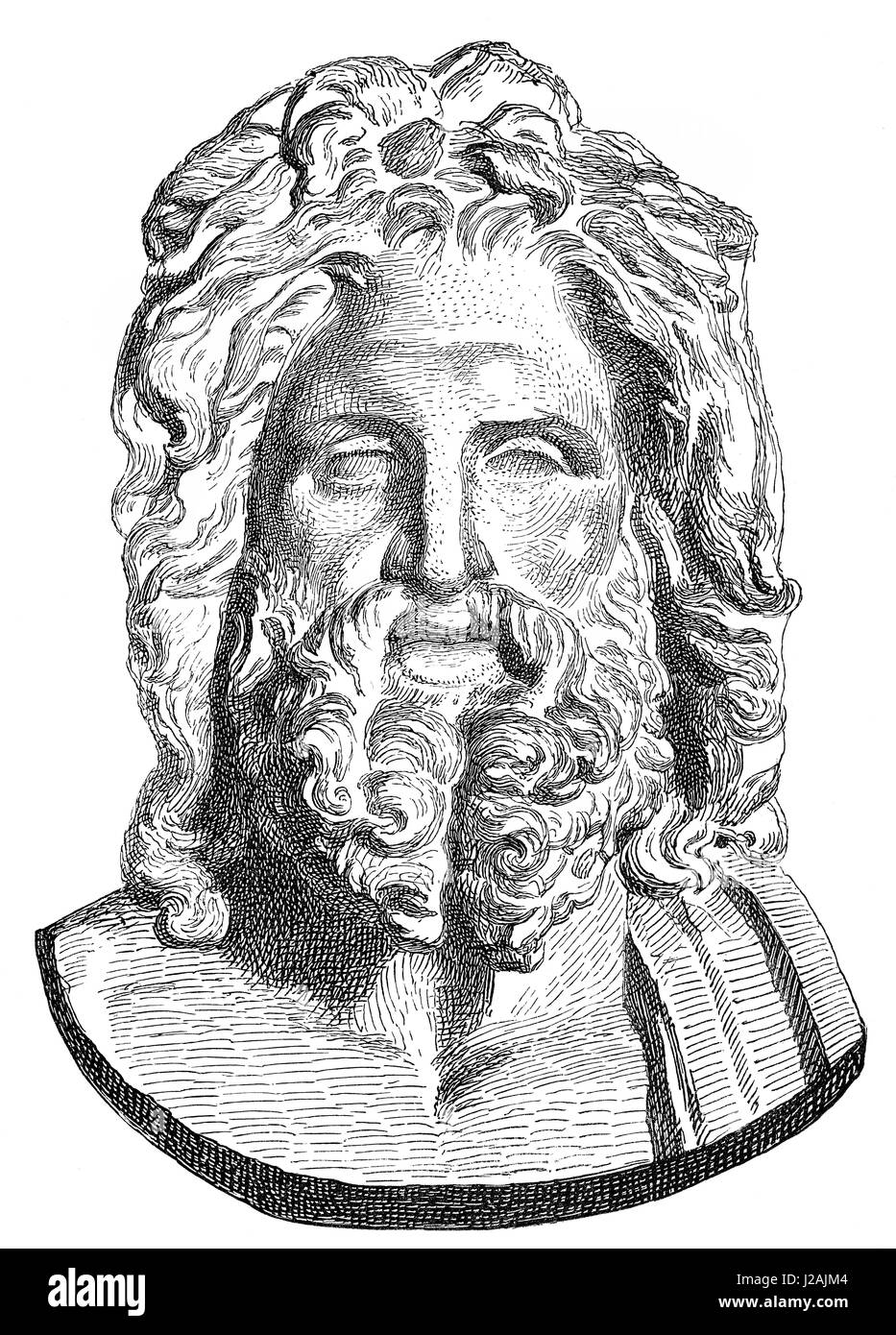 Statue de Zeus du roi des dieux Banque D'Images