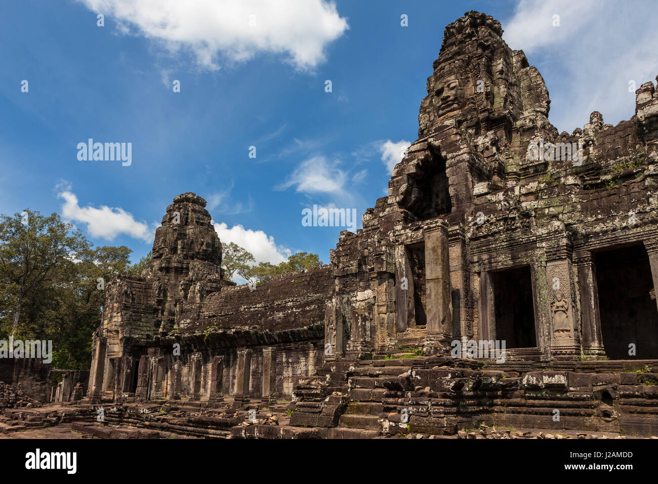 Prasat du Bayon, Angkor Thom, Siem Reap, Cambodge Banque D'Images