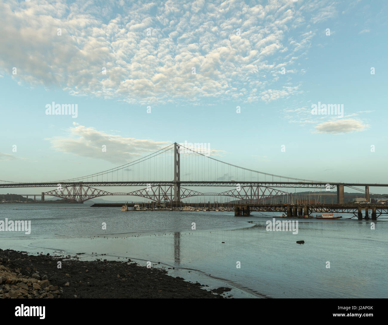 Forth bridges de Port Edgar, Queensferry, Lothian, Ecosse, Royaume-Uni Banque D'Images