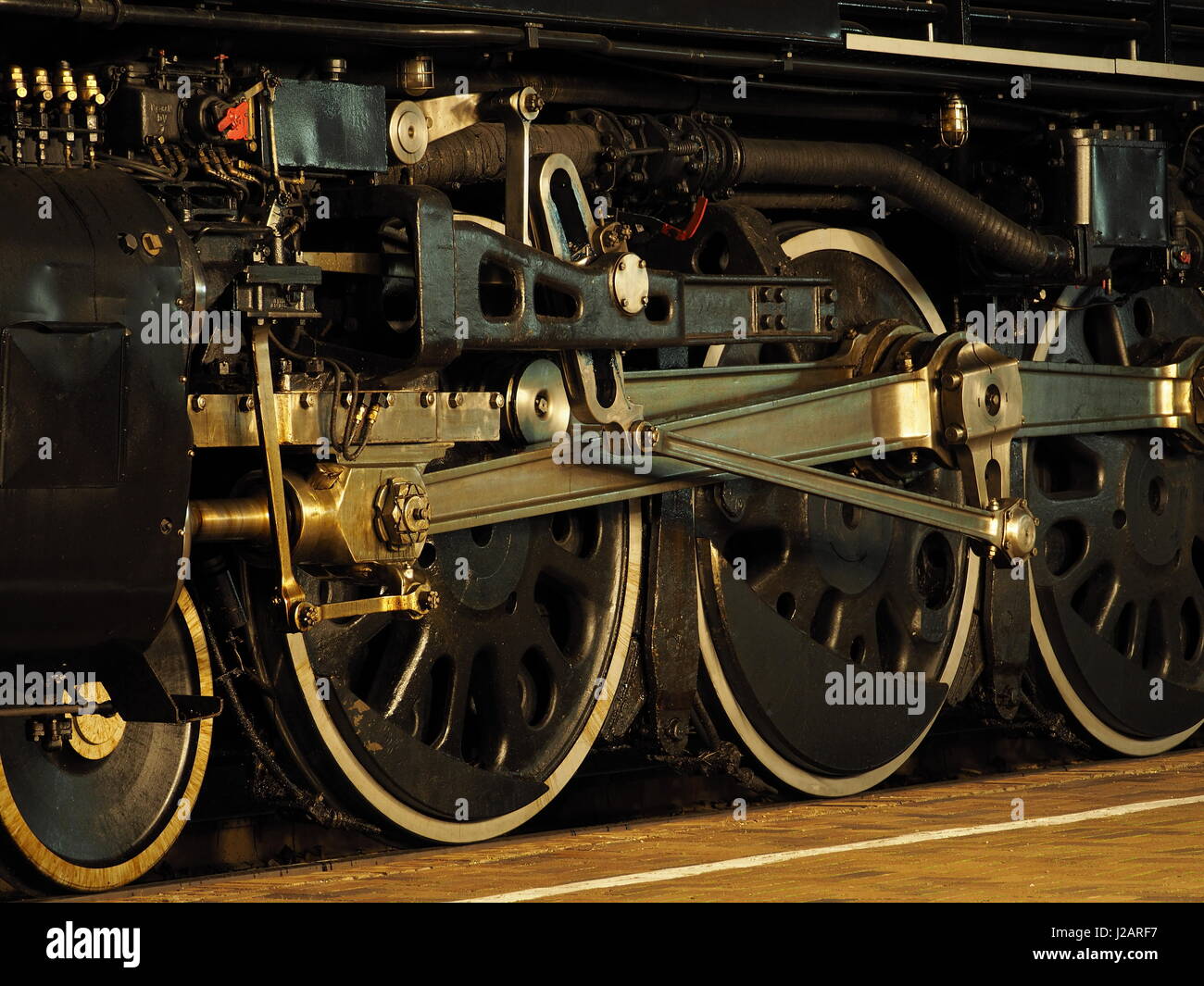 Union Pacific 844 de nuit à la Boise Train Depot au cours de la 2017 Spécial Tour de Boise. Banque D'Images