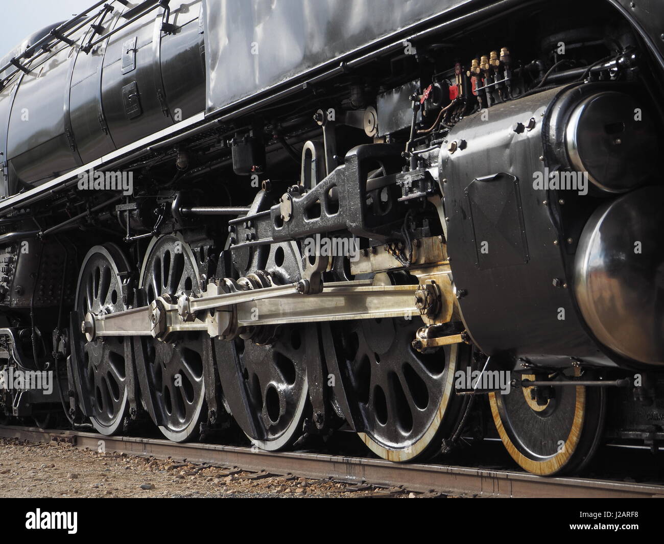 Union Pacific 844 de nuit à la Boise Train Depot au cours de la 2017 Spécial Tour de Boise. Banque D'Images