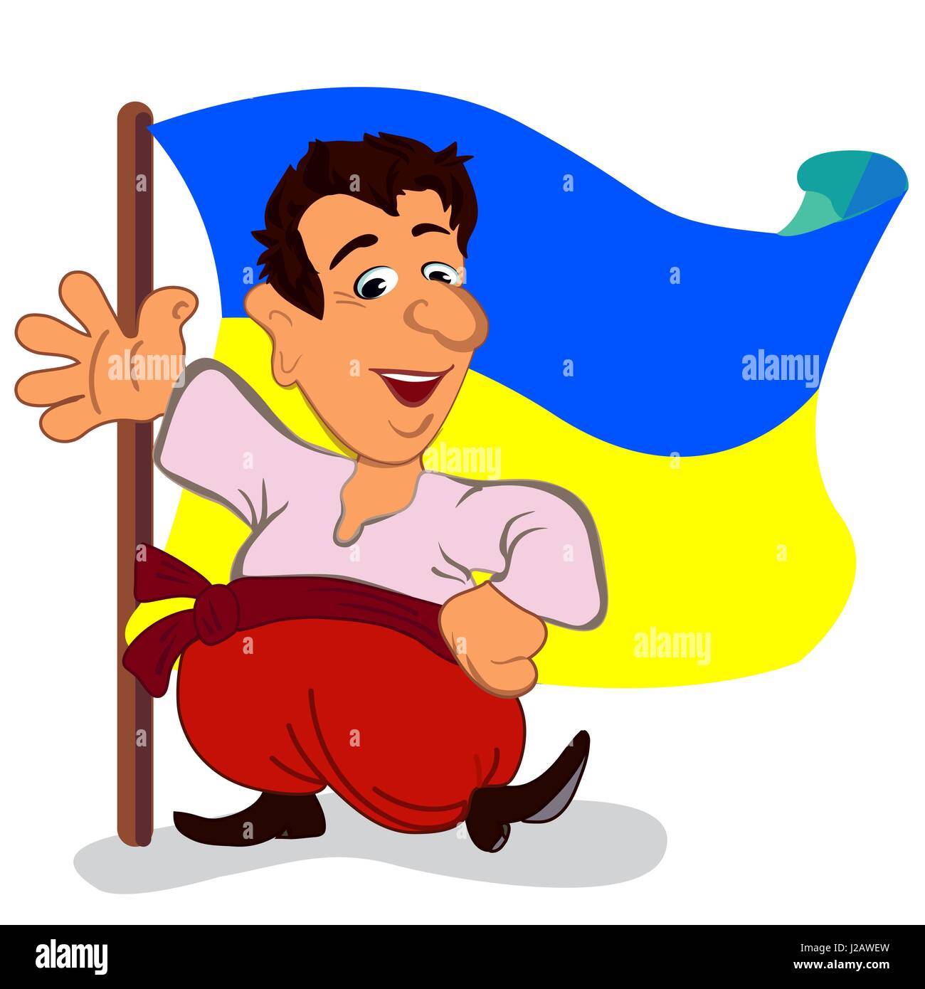 Le concept de scénario de crise de l'Ukraine. Télévision couleur style cartoon illustration. Illustration de Vecteur