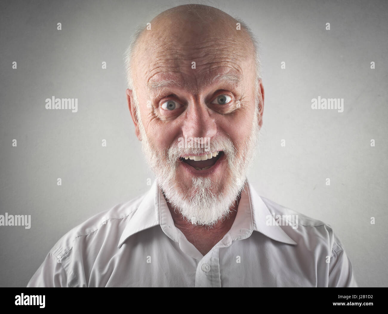 Portrait de vieil homme heureux Banque D'Images