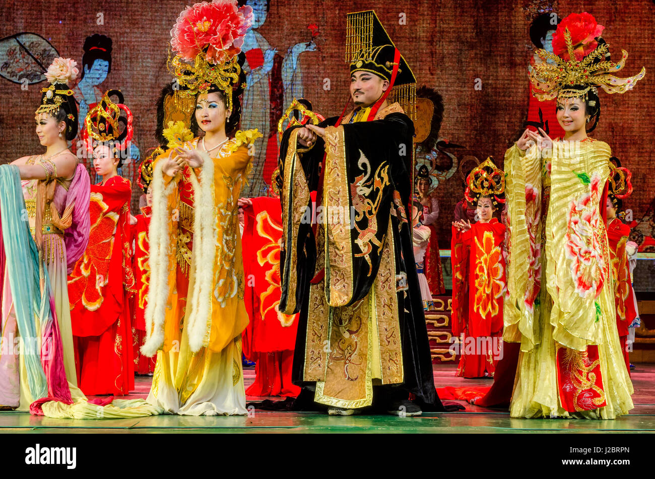 Spectacle de la dynastie Tang Xian, Chine. Banque D'Images