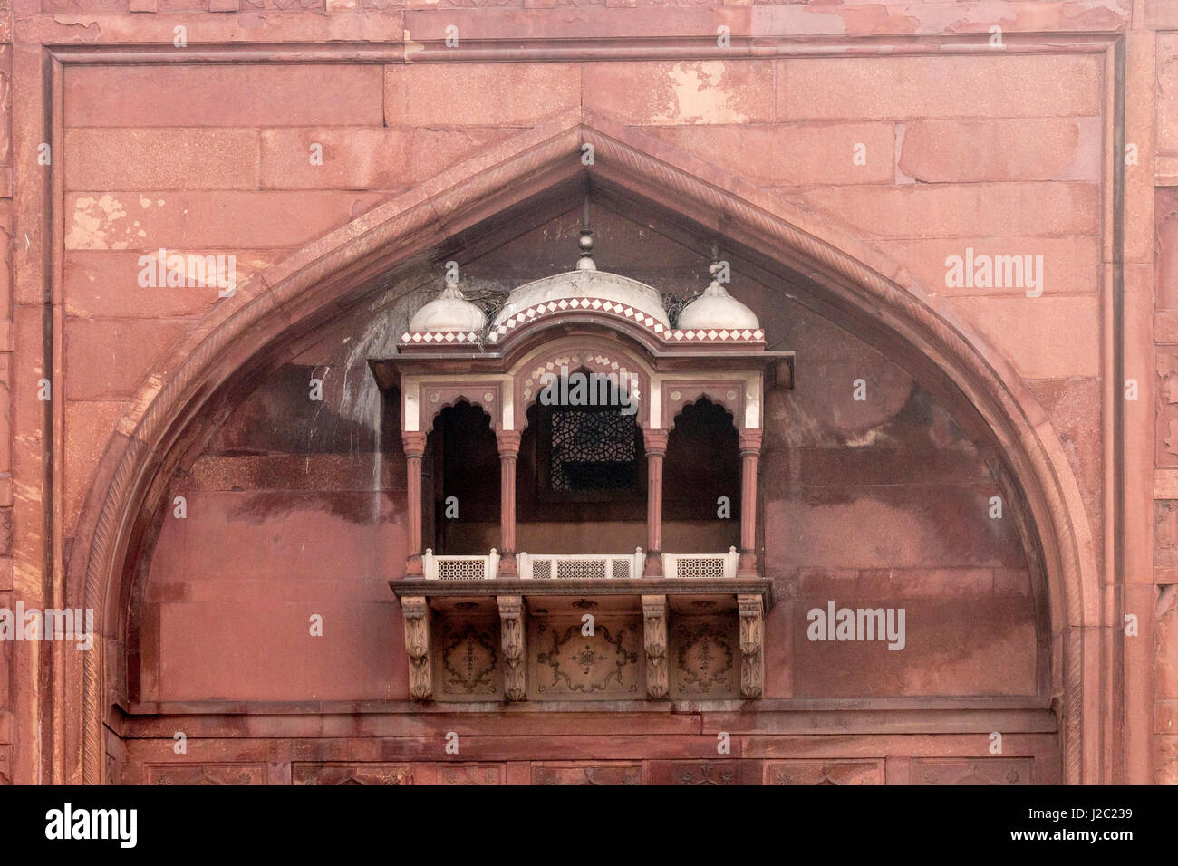 Détails architecturaux. Jama Mashid, mosquée. Delhi. L'Inde. Banque D'Images
