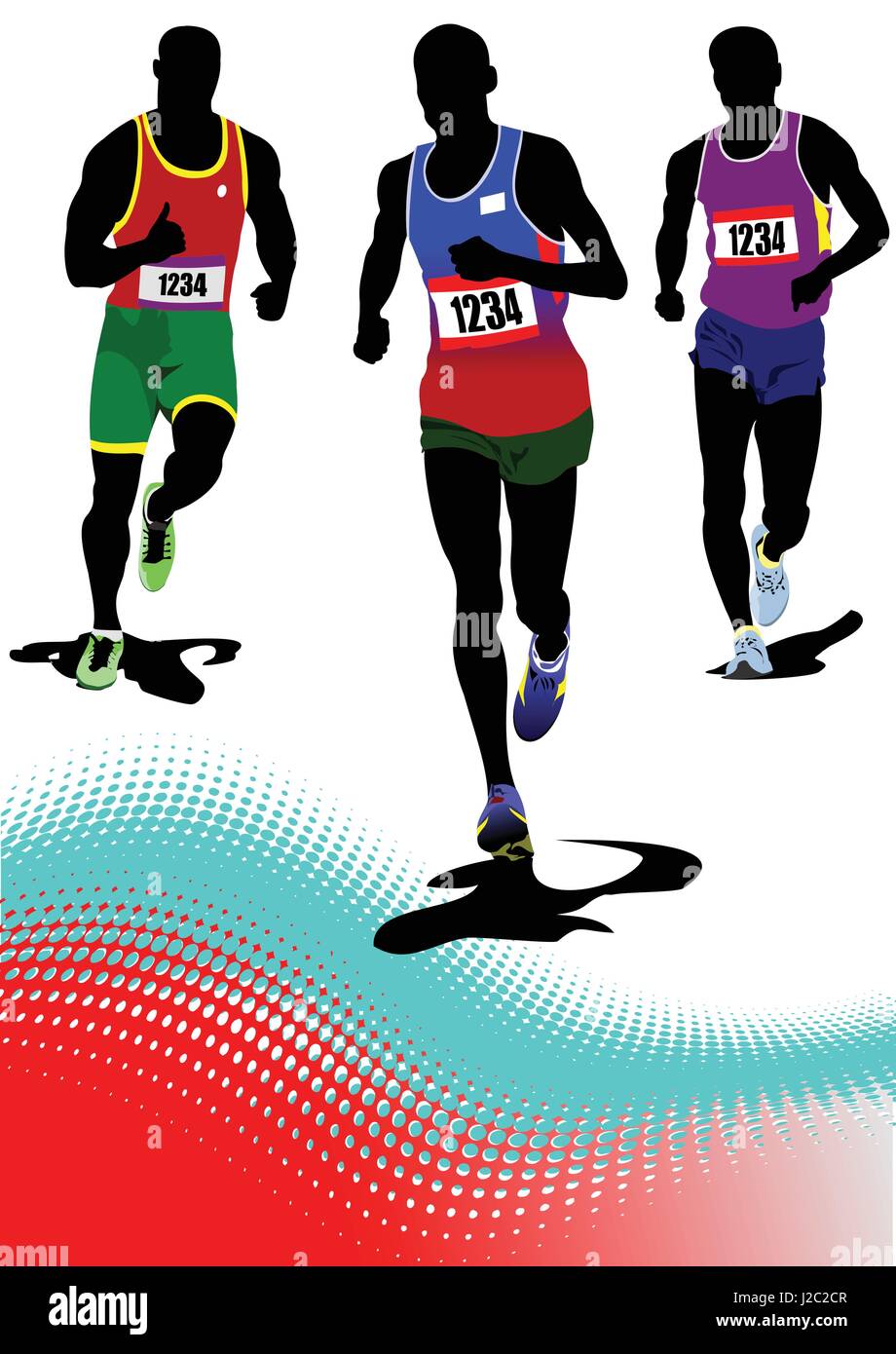L'homme courant. athlétisme. vector illustration Illustration de Vecteur