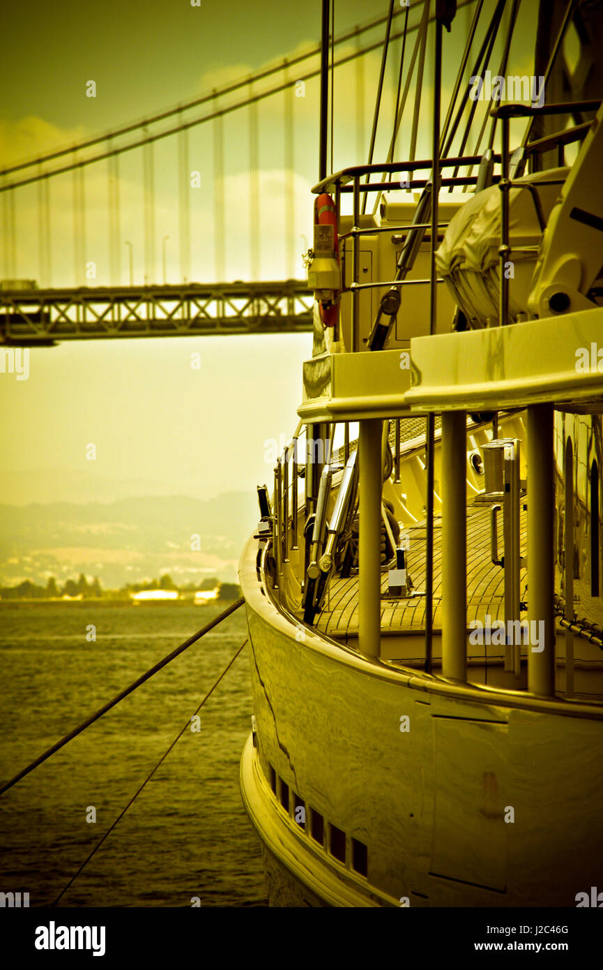 Yachts stationné au quartier du port de San Francisco Banque D'Images