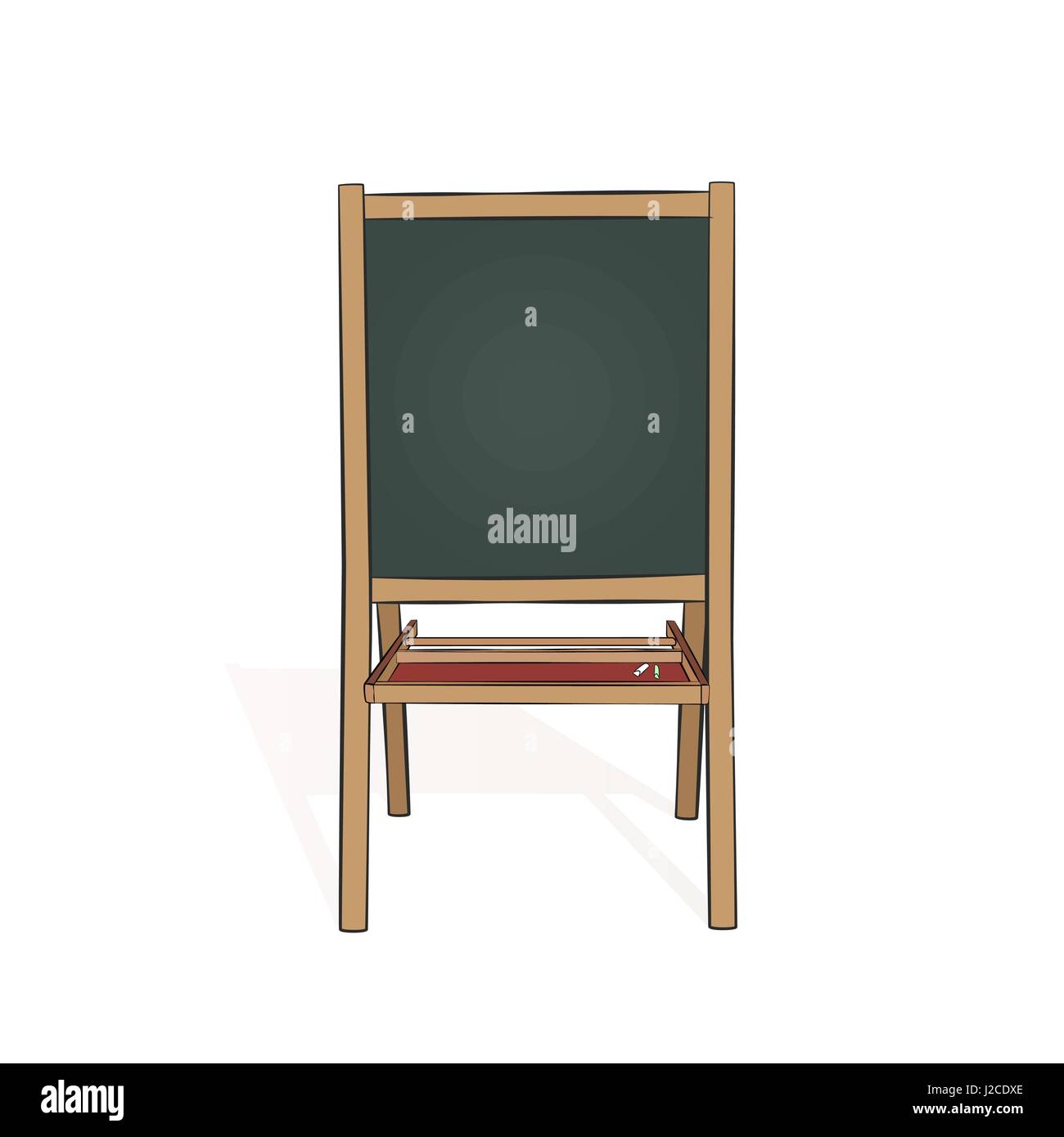 Petit conseil d'éducation de craie pour homeschooling et le dessin. Isolé sur blanc. vector illustration. Illustration de Vecteur