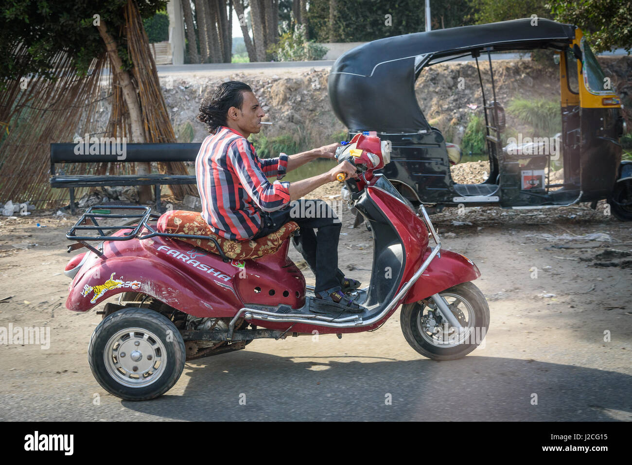 L'Egypte, gouvernorat du Caire, Sakkara, scène de rue Banque D'Images
