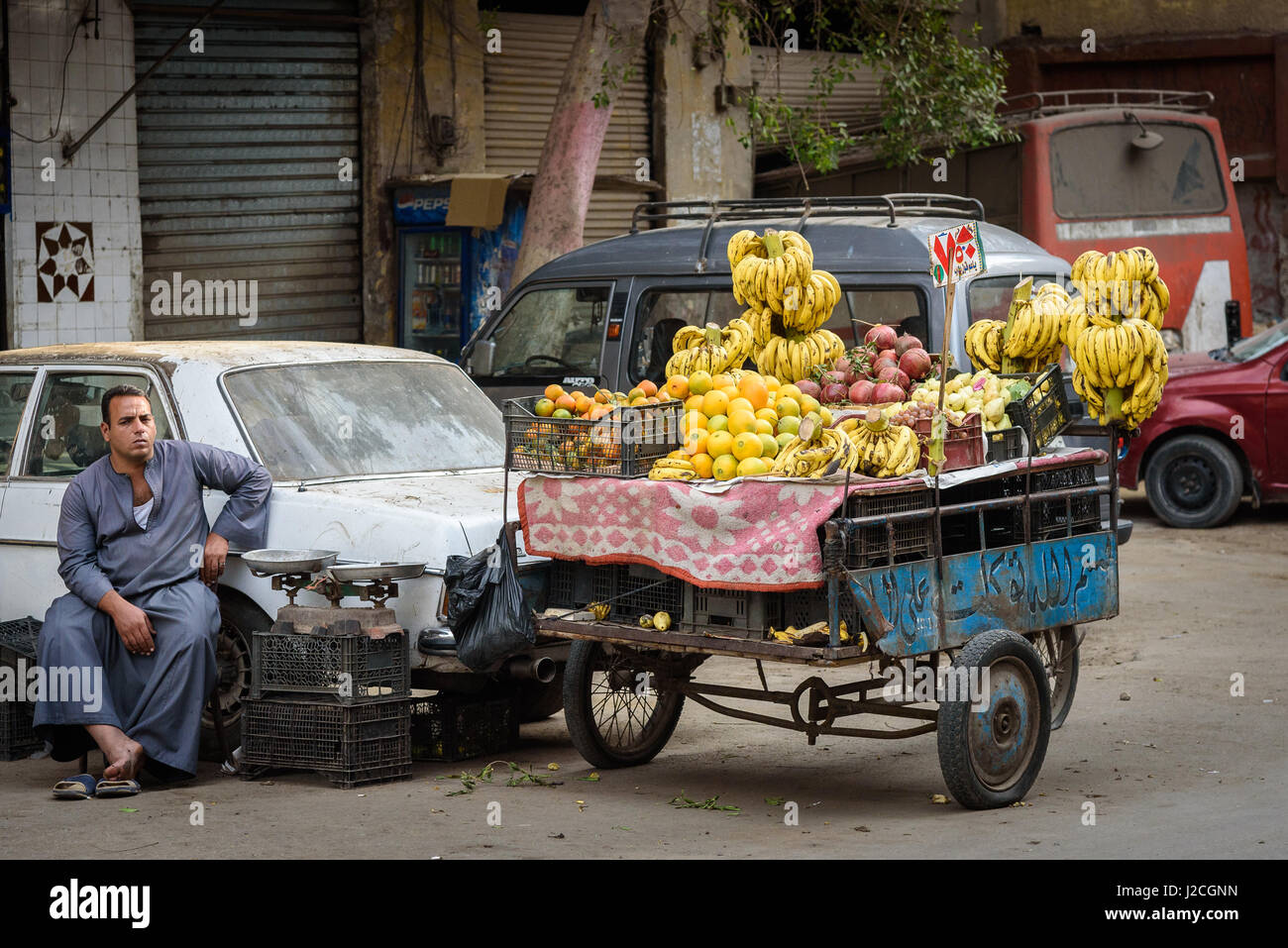 Egypte, Caire, gouvernorat du Caire, scène de rue Banque D'Images