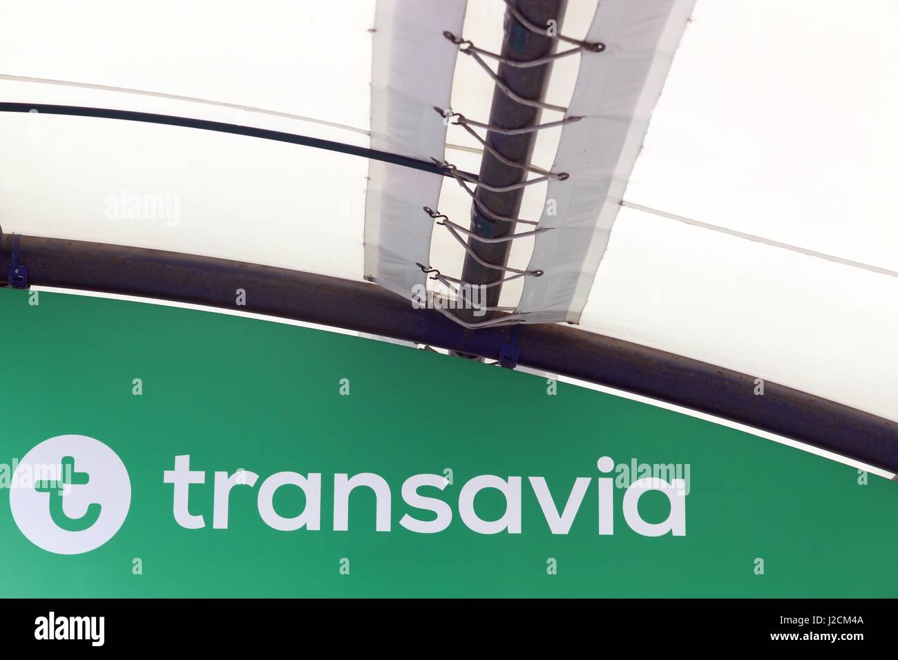Lyon, France - 21 mars 2017 : Transavia est une compagnie aérienne à bas prix et une filiale en propriété exclusive de KLM Banque D'Images