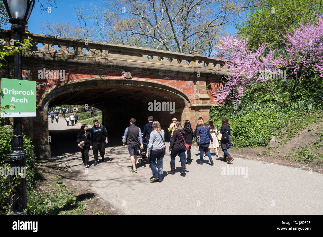 Driprock Arch, de Central Park au printemps, New York City, USA Banque D'Images