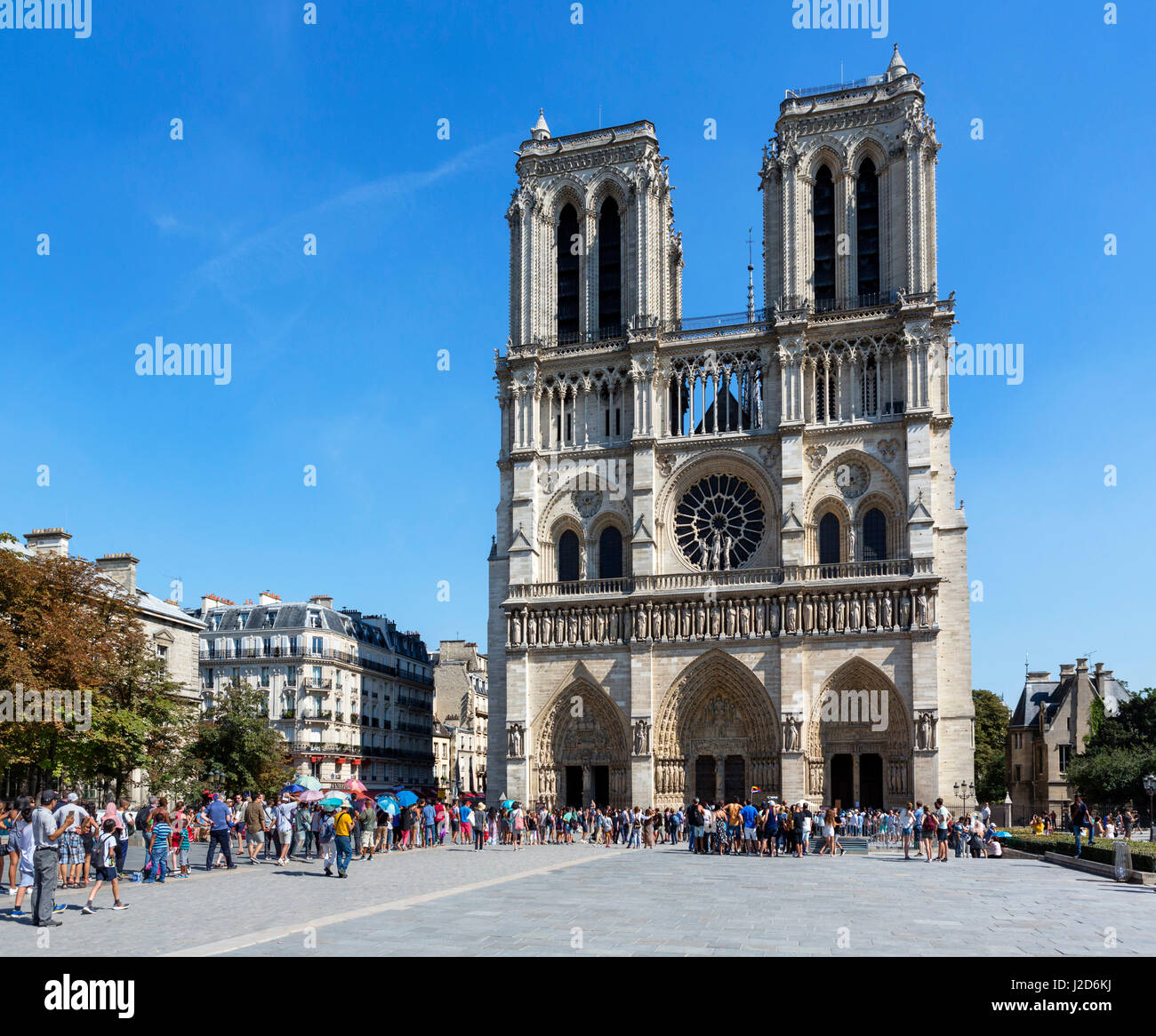 Cathédrale Notre-Dame, Paris, France Banque D'Images