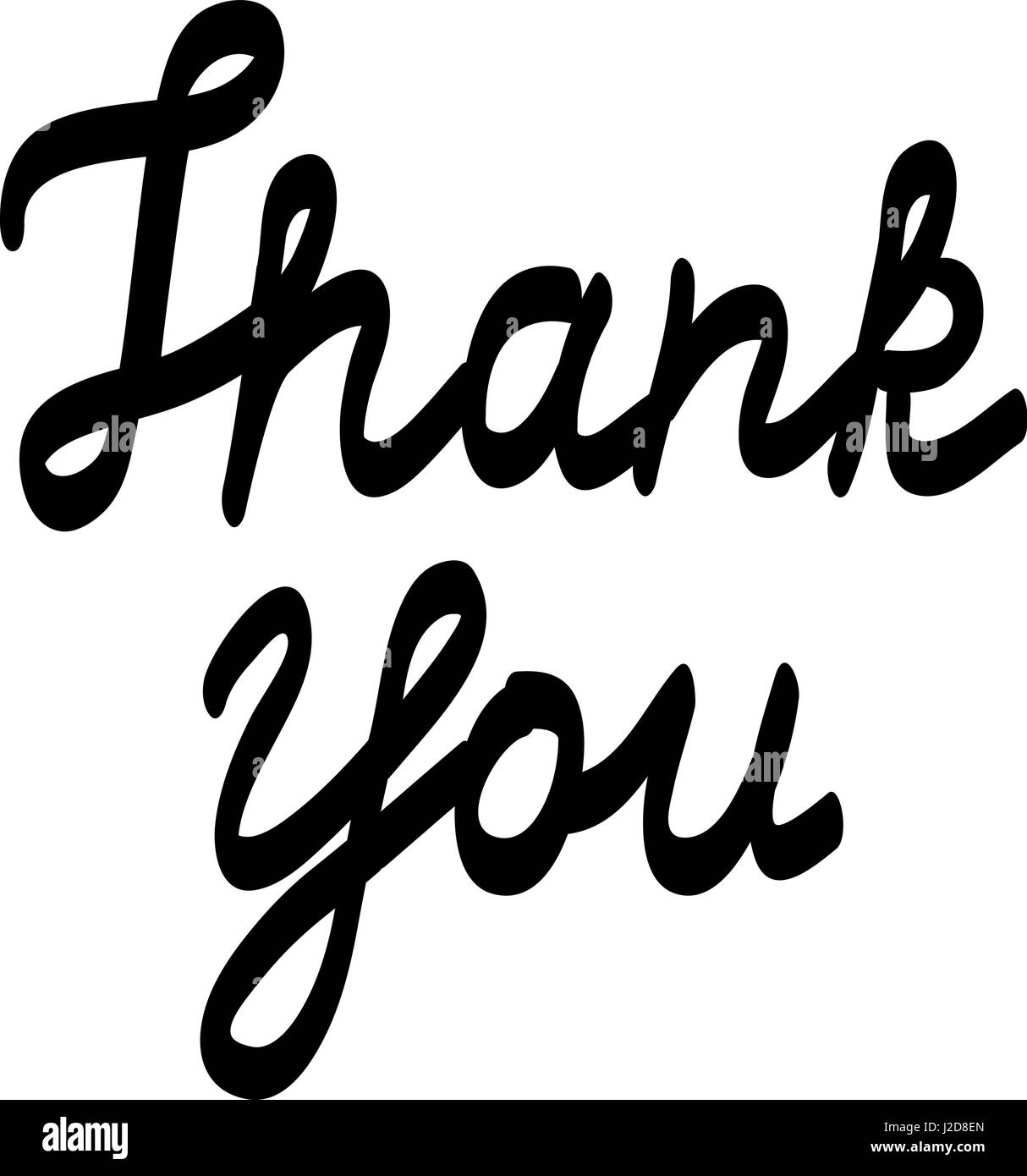 Vector illustration de carte de remerciement police manuscrite Illustration de Vecteur
