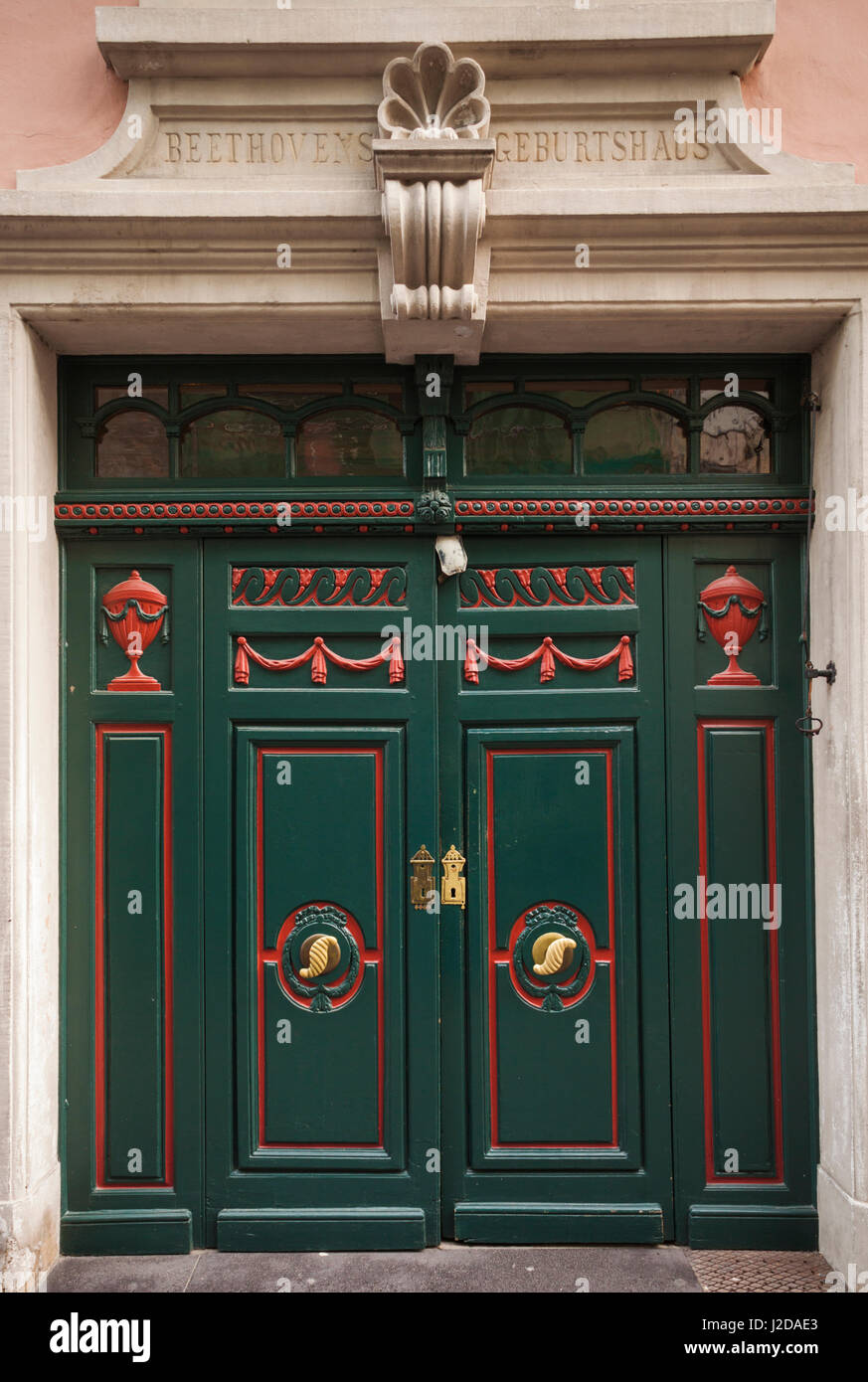 Allemagne, Nordrhein-Westfalen, Bonn, Beethovenhaus, berceau de Ludwig von Beethoven, compositeur, porte Banque D'Images