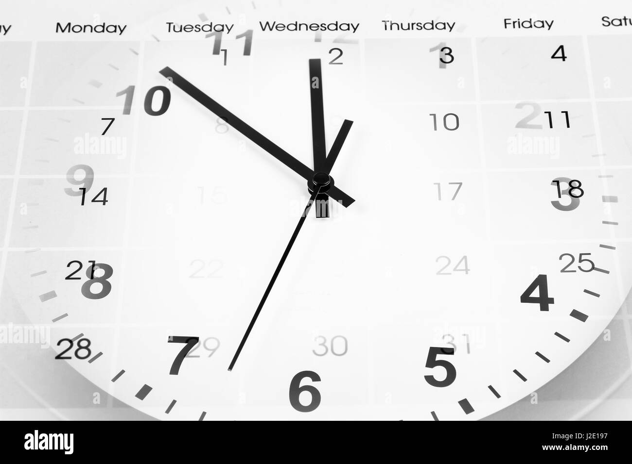 Horloge et calendrier composite Banque D'Images