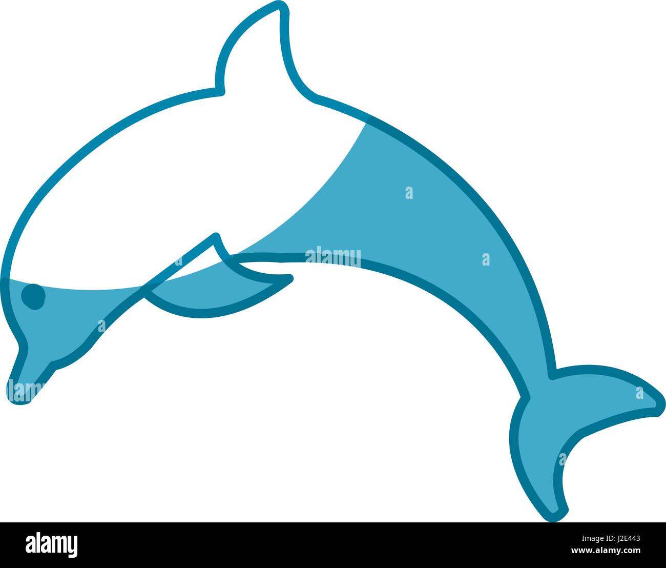 Dolphin marine animal Illustration de Vecteur