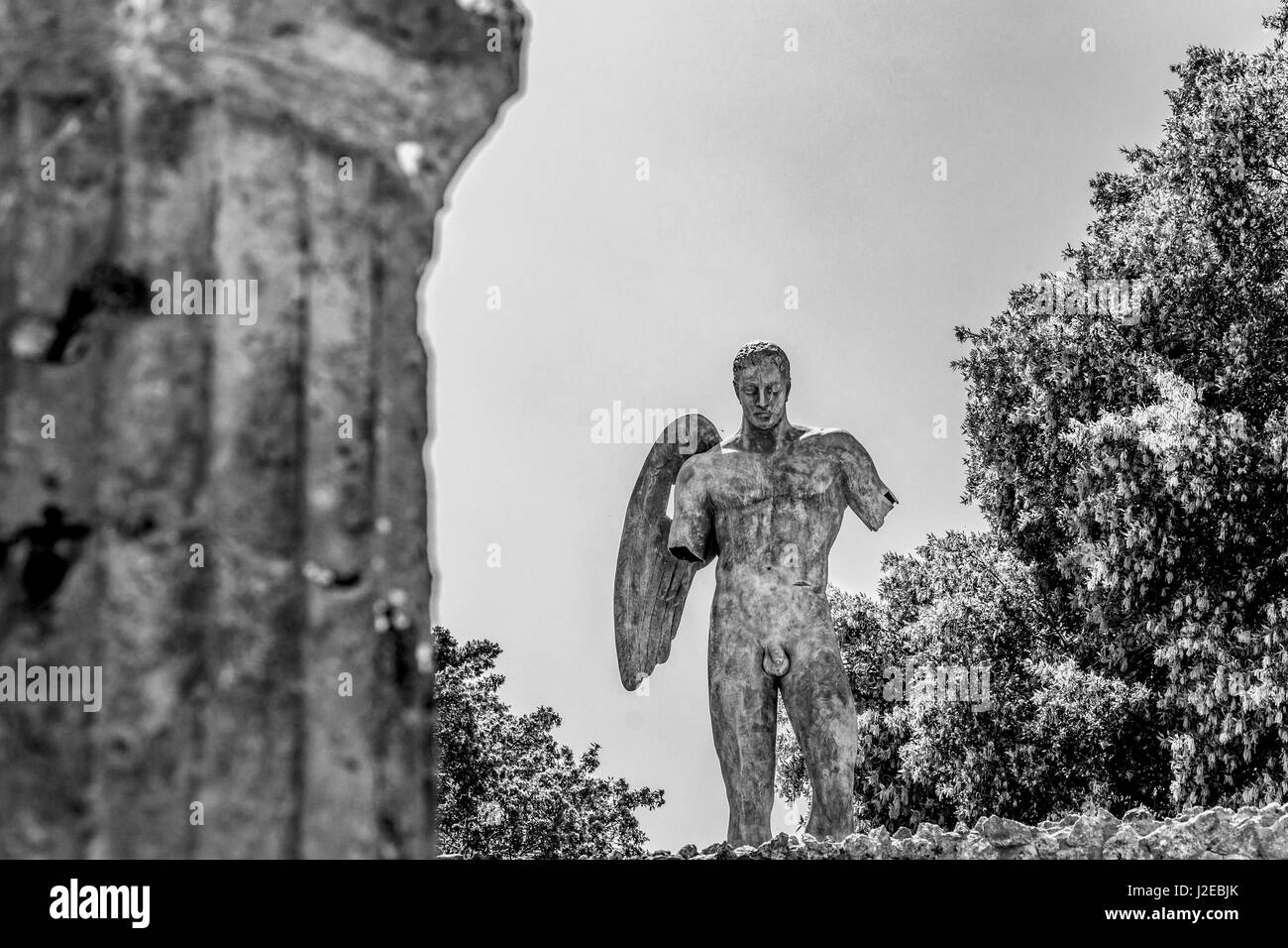 Mitoraj à Pompéi. Affichage des œuvres en bronze superbe séjour jusqu'à 1° de mai dans les domaines des ruines de l'ancienne ville romaine. Banque D'Images