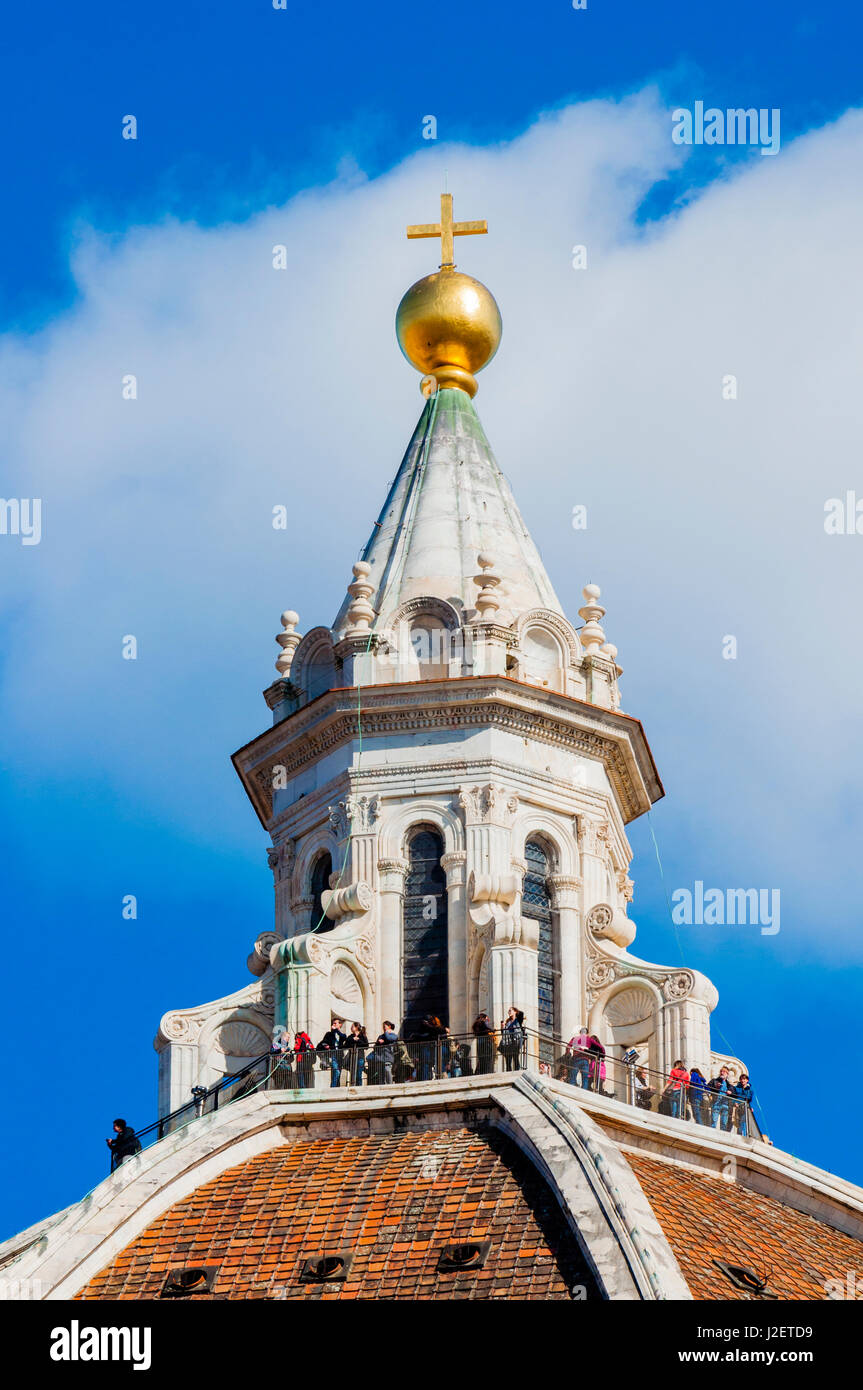 Le dôme de Brunelleschi, Cathédrale Santa Maria del Fiore, Site du patrimoine mondial de l'UNESCO, Florence, Toscane, Italie Banque D'Images