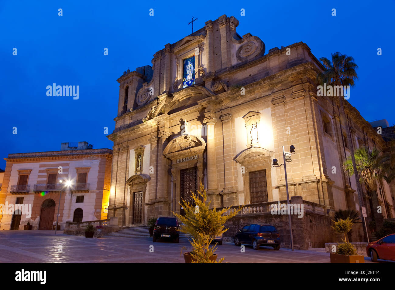 L'Église mère (Basilique de la Madonna de secours), Sciacca, Agrigento Province, Sicile, Italie, Europe Banque D'Images