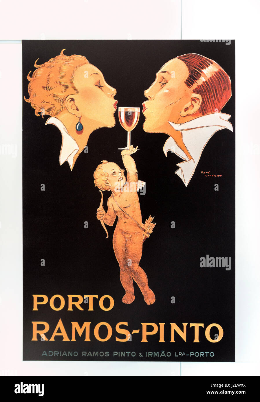 Regua Douro, Portugal, musée, affiche pour port Ramos-Pinto (grand format formats disponibles) Banque D'Images