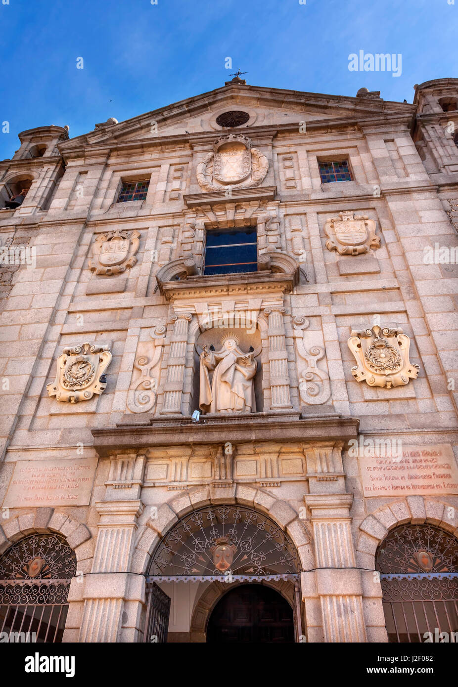 Convento de Santa Teresa, Avila, Castille, Espagne. Couvent fondé en 1636 pour Saint Teresa, religieuse catholique, auteur de la Contre-Réforme et mystique espagnol, qui a fondé l'ordre des carmélites. Est mort en 1582 et a fait un saint en 1614. Banque D'Images