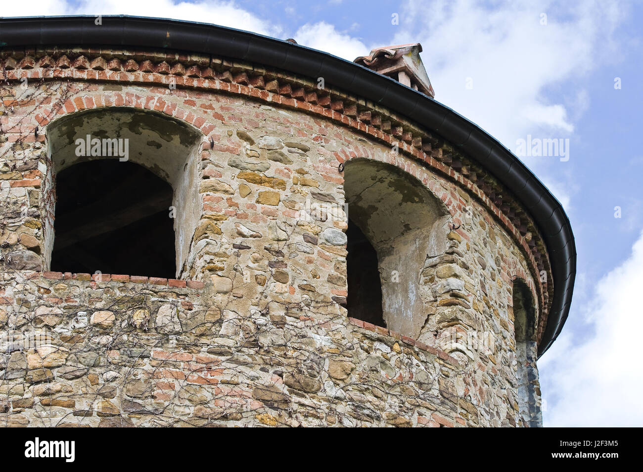 Château de Agazzano. Emilia-Romagna. L'Italie. Banque D'Images