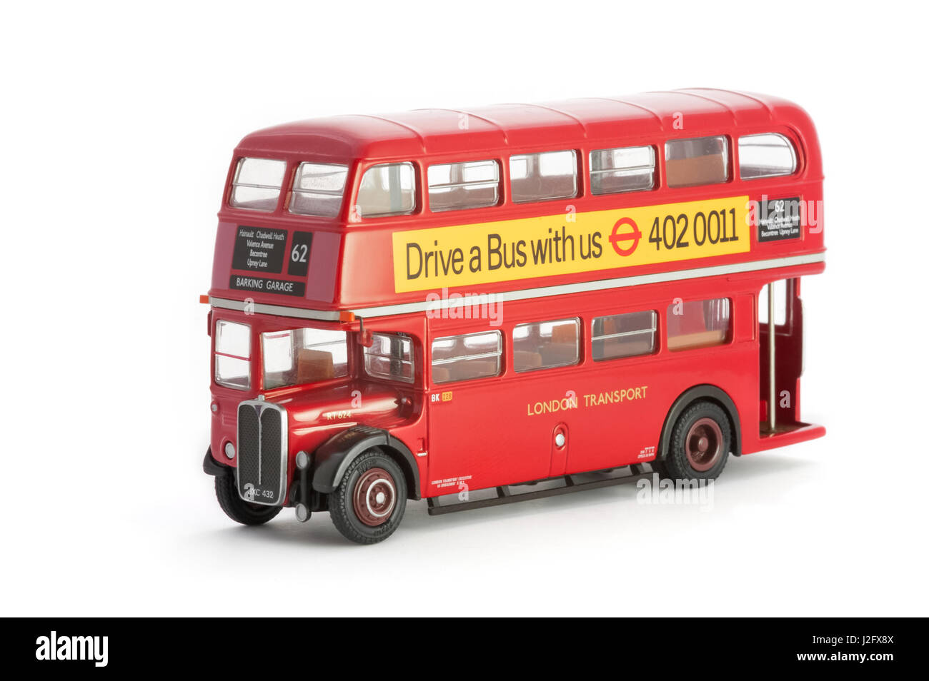1:76 Gilbow modèle à l'échelle d'un AEC RT par opertated bus London Transport sur route 62 Banque D'Images
