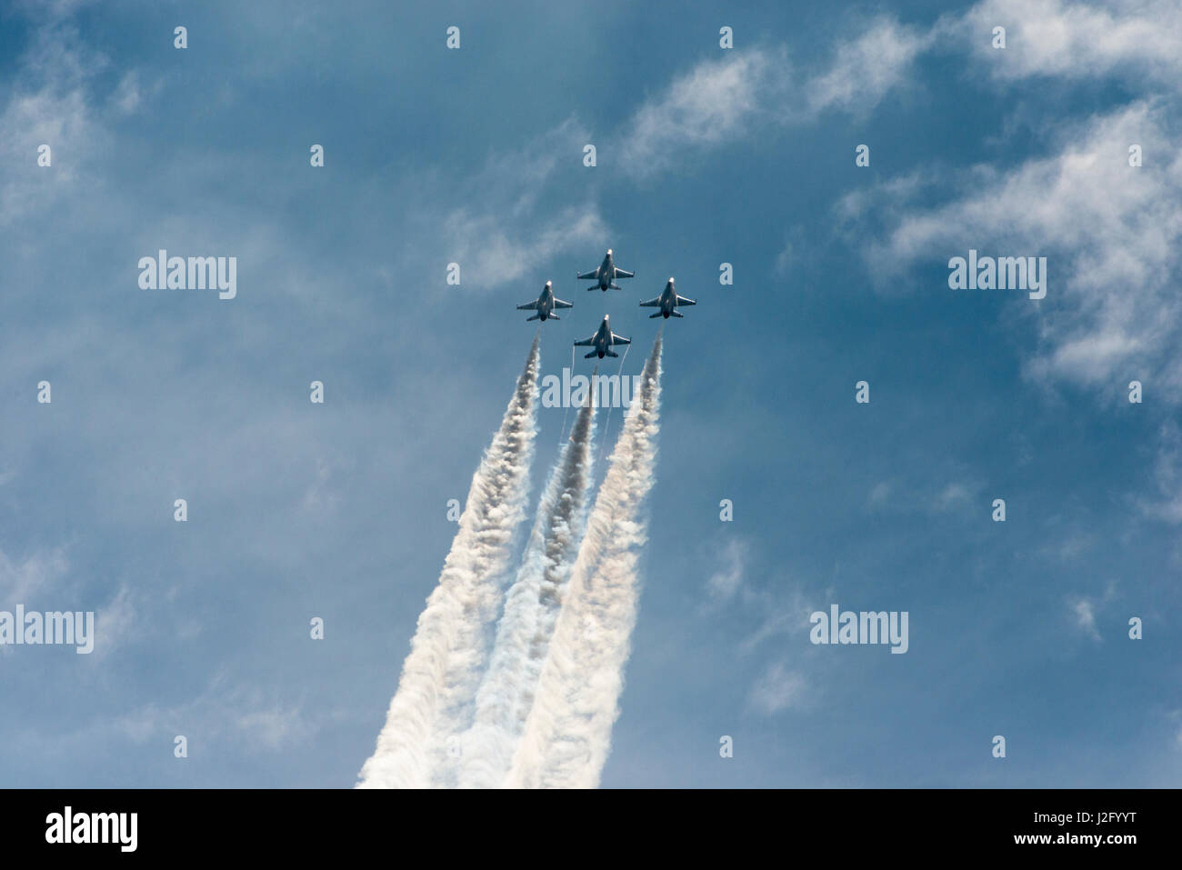 Les Thunderbirds de l'USAF volant en formation (grand format formats disponibles) Banque D'Images