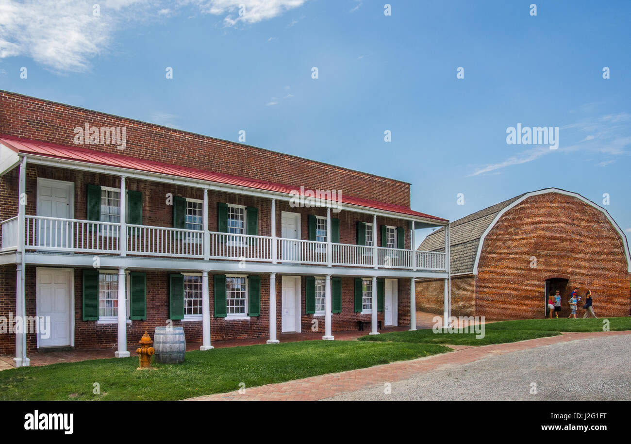 Site historique de Fort McHenry, berceau de la Star Spangled Banner, l'hymne national des USA. Banque D'Images