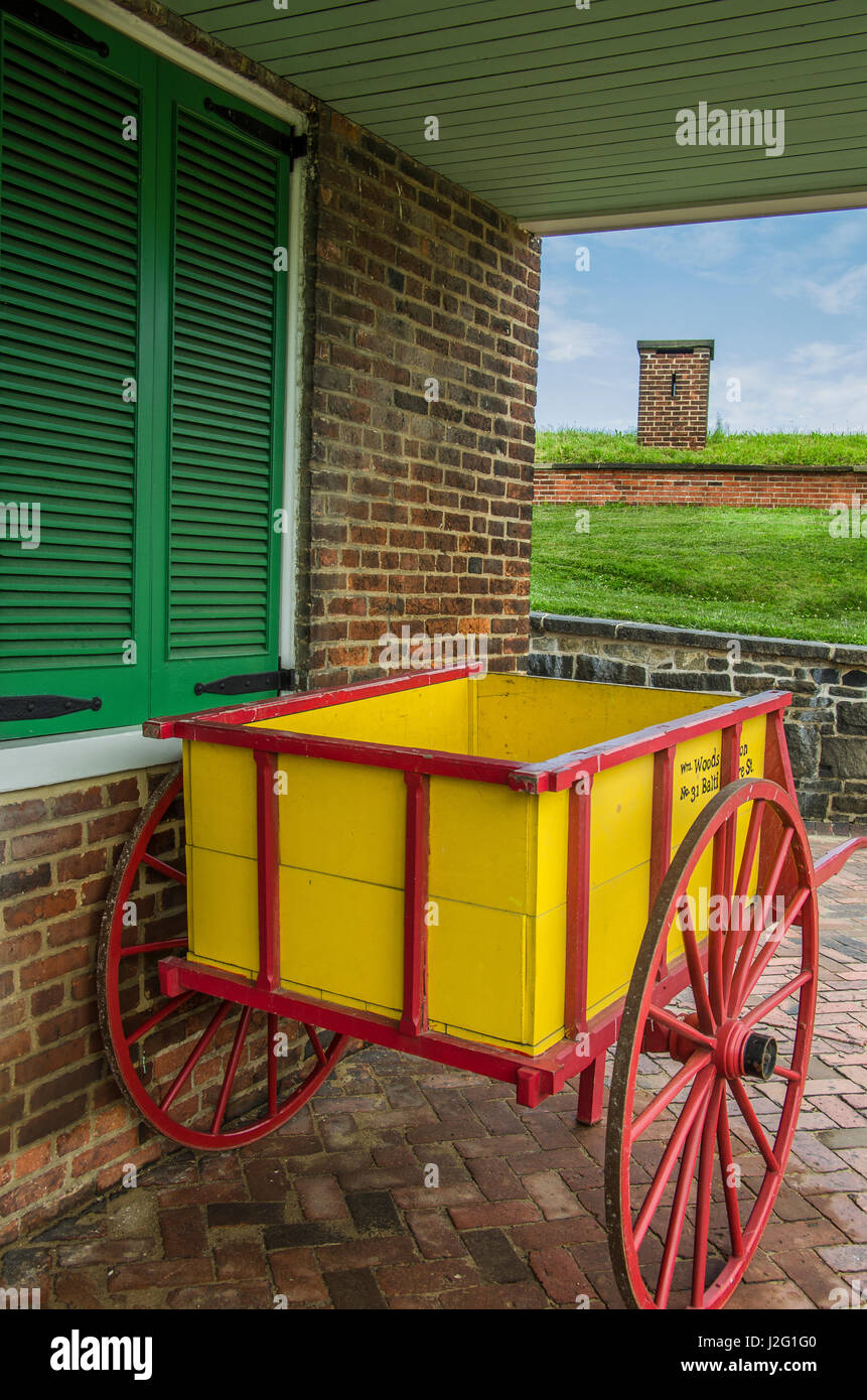 Site historique de Fort McHenry, berceau de la Star Spangled Banner, l'hymne national des USA. Banque D'Images