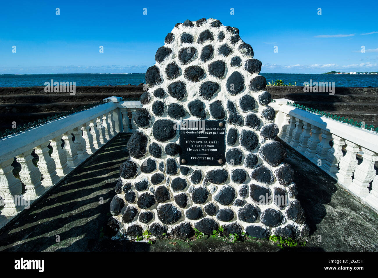 Mémorial allemand à Apia, Samoa, d'Upolu, Pacifique Sud Banque D'Images