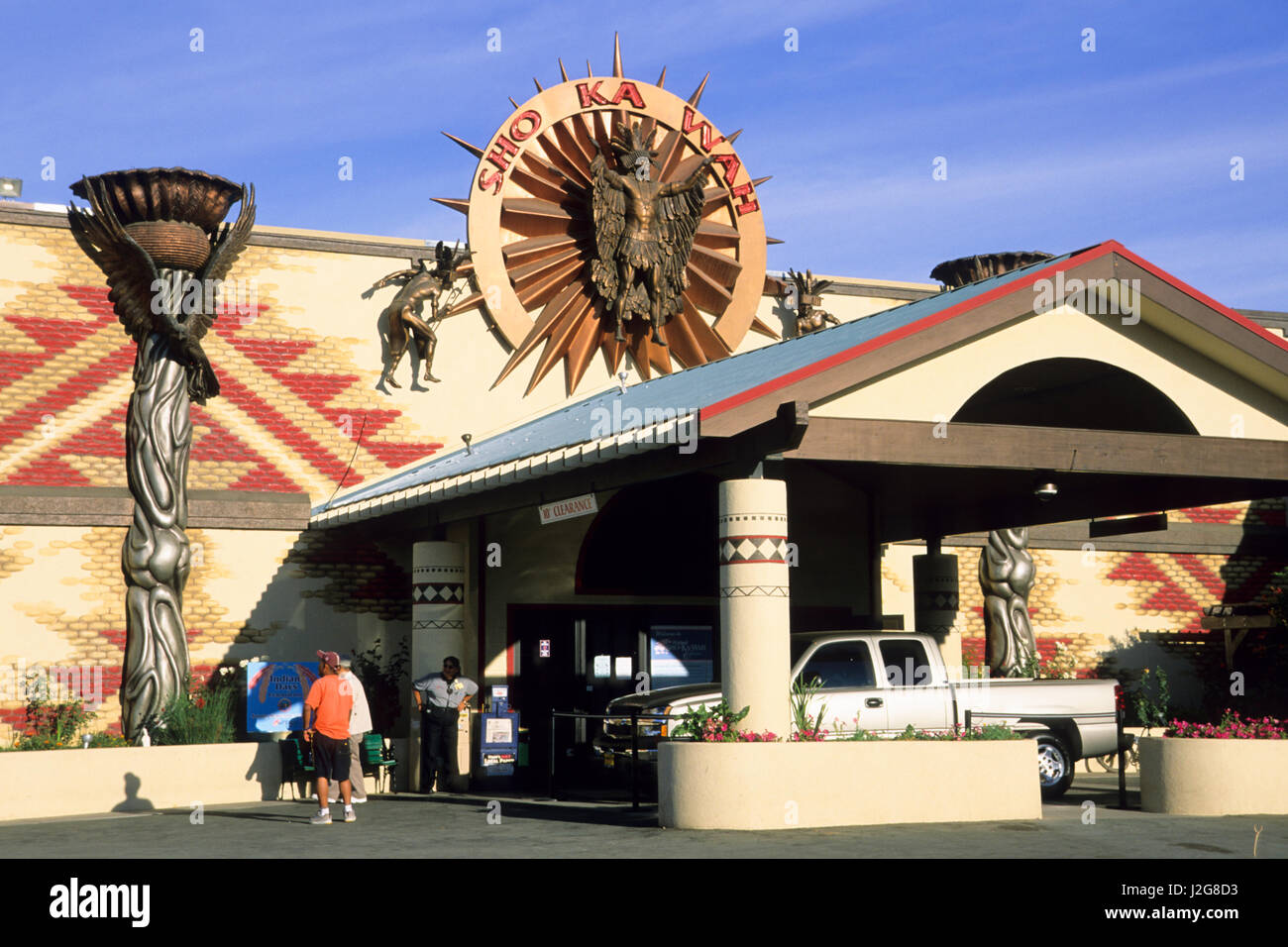 Le développement économique et commercial pour la tribu Pomo Hopland est la bande d'Indiens Pomo Casino appelé Sho Ka Wah Hopland en Californie Banque D'Images