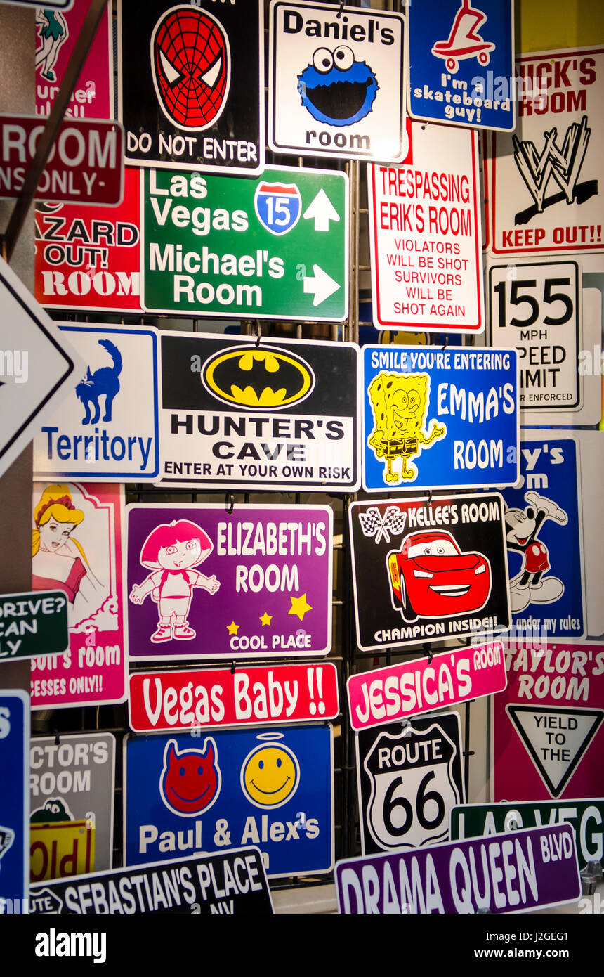 Boutique de souvenirs, Las Vegas, Nevada. Banque D'Images