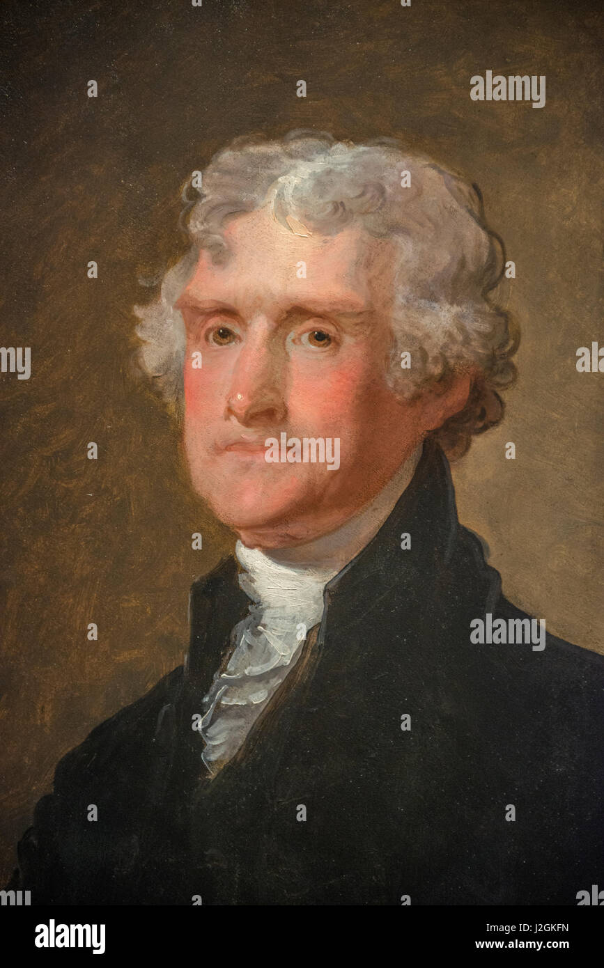 Portrait de Thomas Jefferson, National Gallery of Art, Washington, DC, USA (utilisation éditoriale uniquement) Banque D'Images