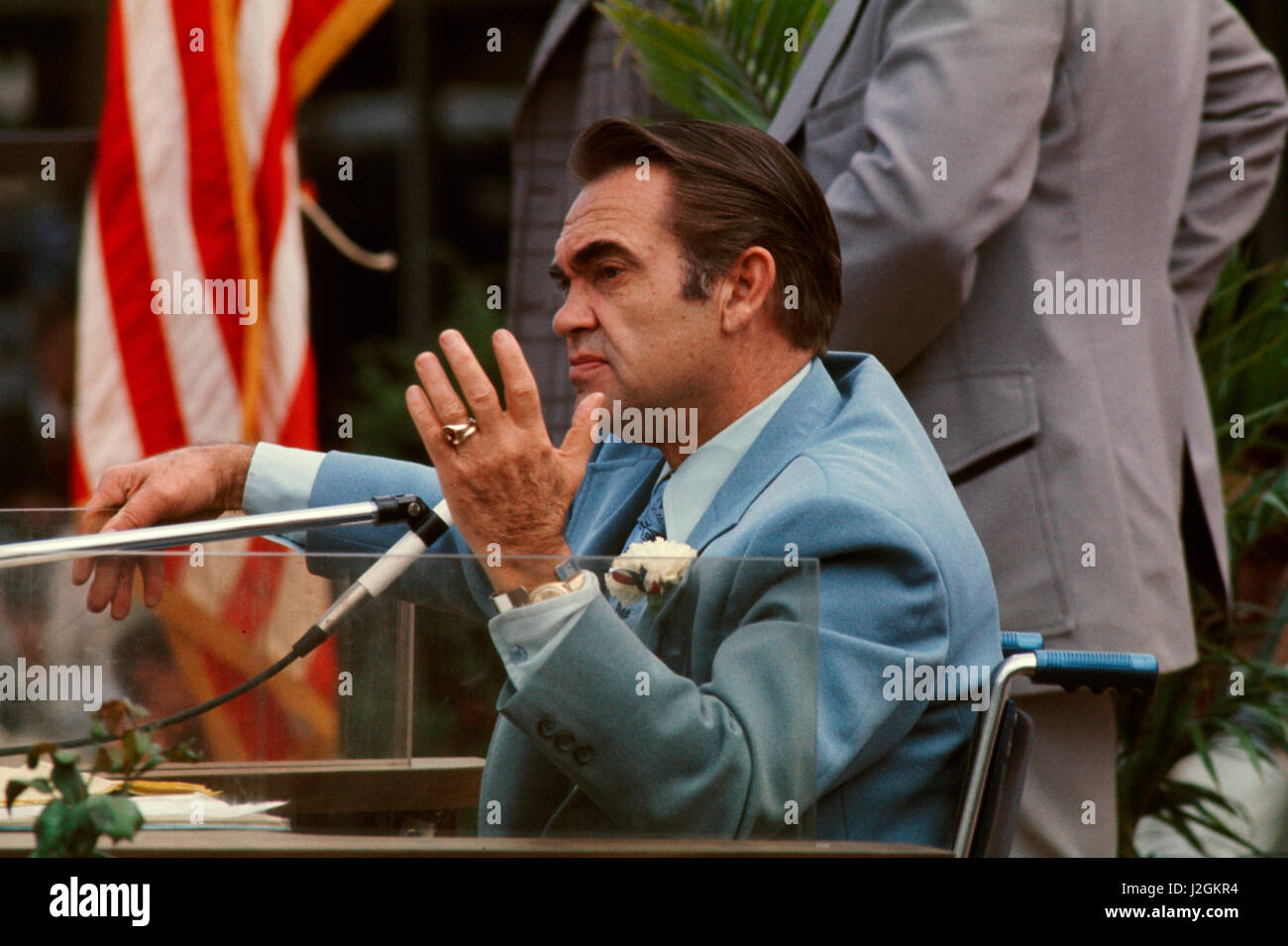 George Wallace en 1976, sa seconde campagne pour la présidence Banque D'Images