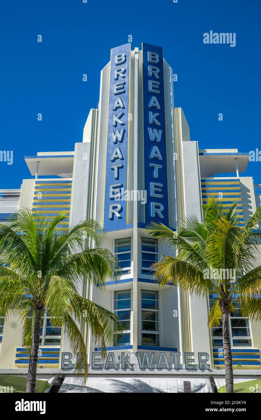 Breakwater Hotel, South Beach, Miami, Floride, USA (utilisation éditoriale uniquement) Banque D'Images Breakwater Hotel, South Beach, Miami, Floride, USA (utilisation éditoriale uniquement) Banque D'Images