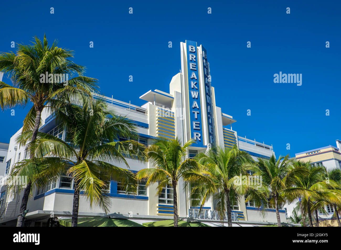Breakwater Hotel, South Beach, Miami, Floride, USA (utilisation éditoriale uniquement) Banque D'Images Breakwater Hotel, South Beach, Miami, Floride, USA (utilisation éditoriale uniquement) Banque D'Images