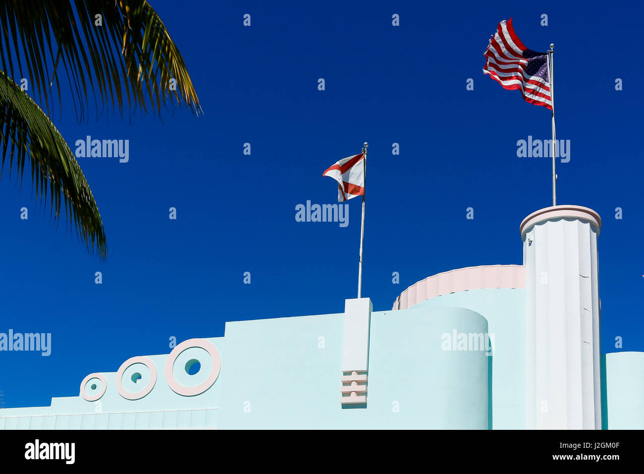 South Beach, Miami, Floride. Design Art déco Banque D'Images