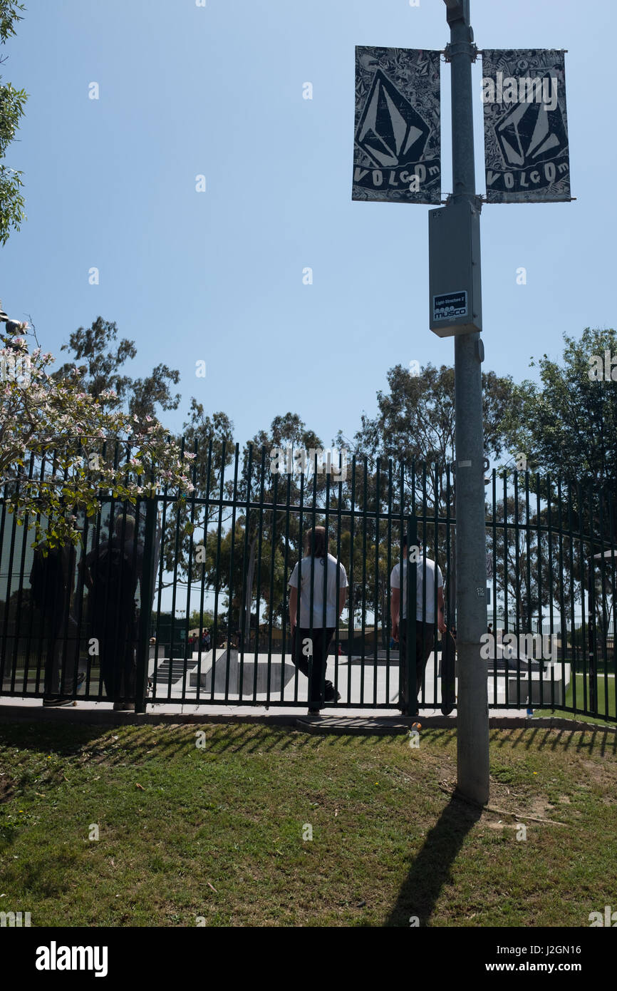 Skatepark à Costa Mesa, Californie Banque D'Images