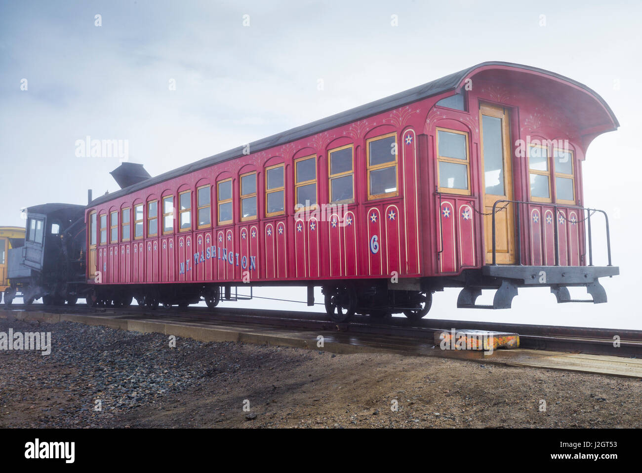USA, New Hampshire, Montagnes Blanches, Bretton Woods, Mount Washington Cog Railway Banque D'Images