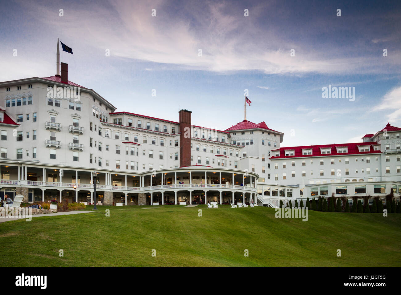 USA, New Hampshire, Montagnes Blanches, Bretton Woods, Mount Washington Hotel, extérieur Banque D'Images