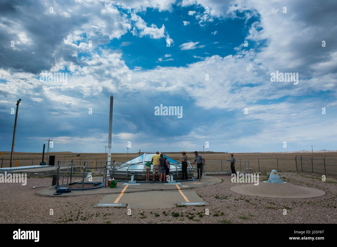Missile atomique souterrain au site de missiles nucléaires Minuteman, South Dakota, USA Banque D'Images