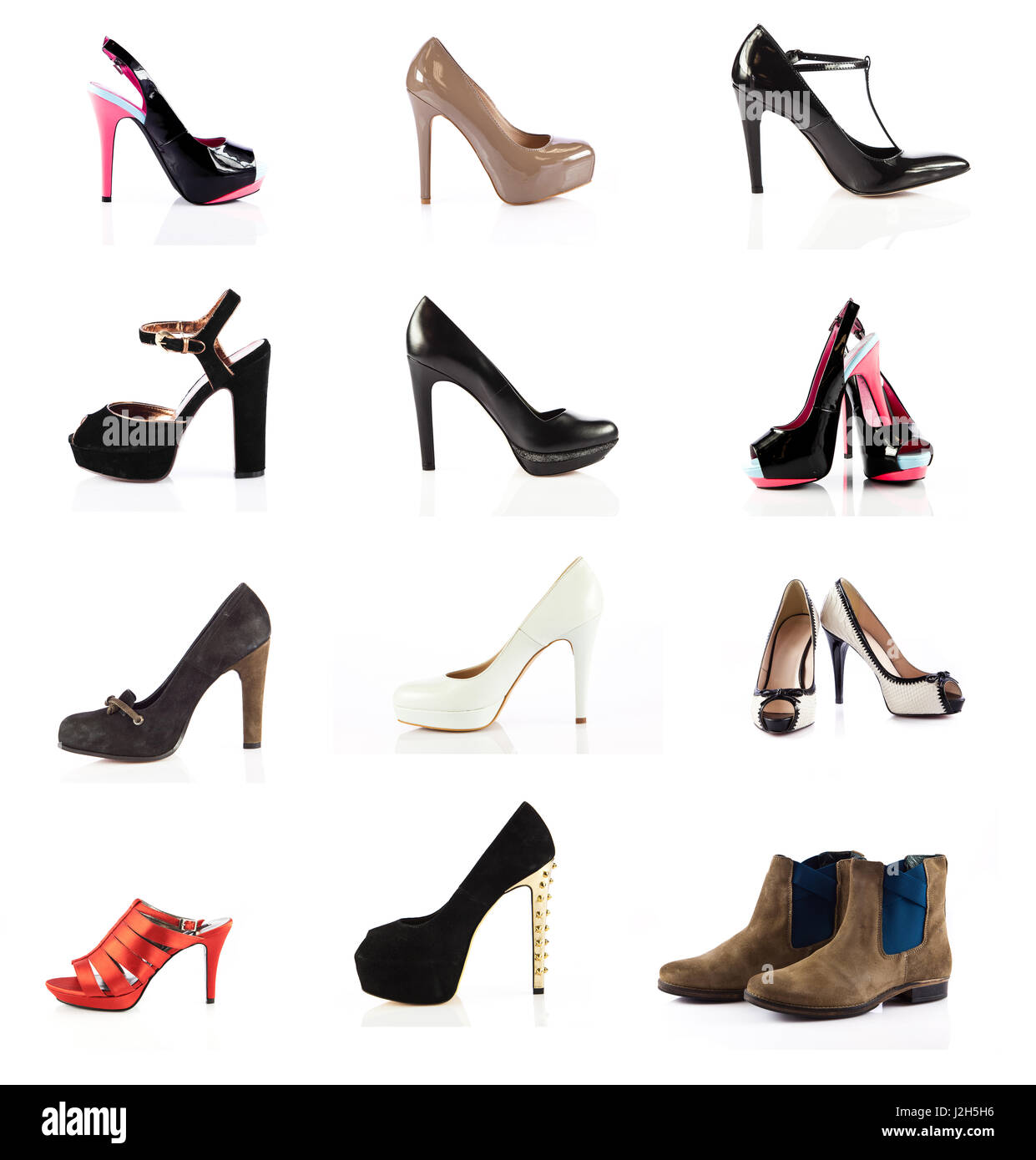 Chaussures femme chaussures femme. Plus de blanc. Collection de différents  types de chaussures femmes Photo Stock - Alamy