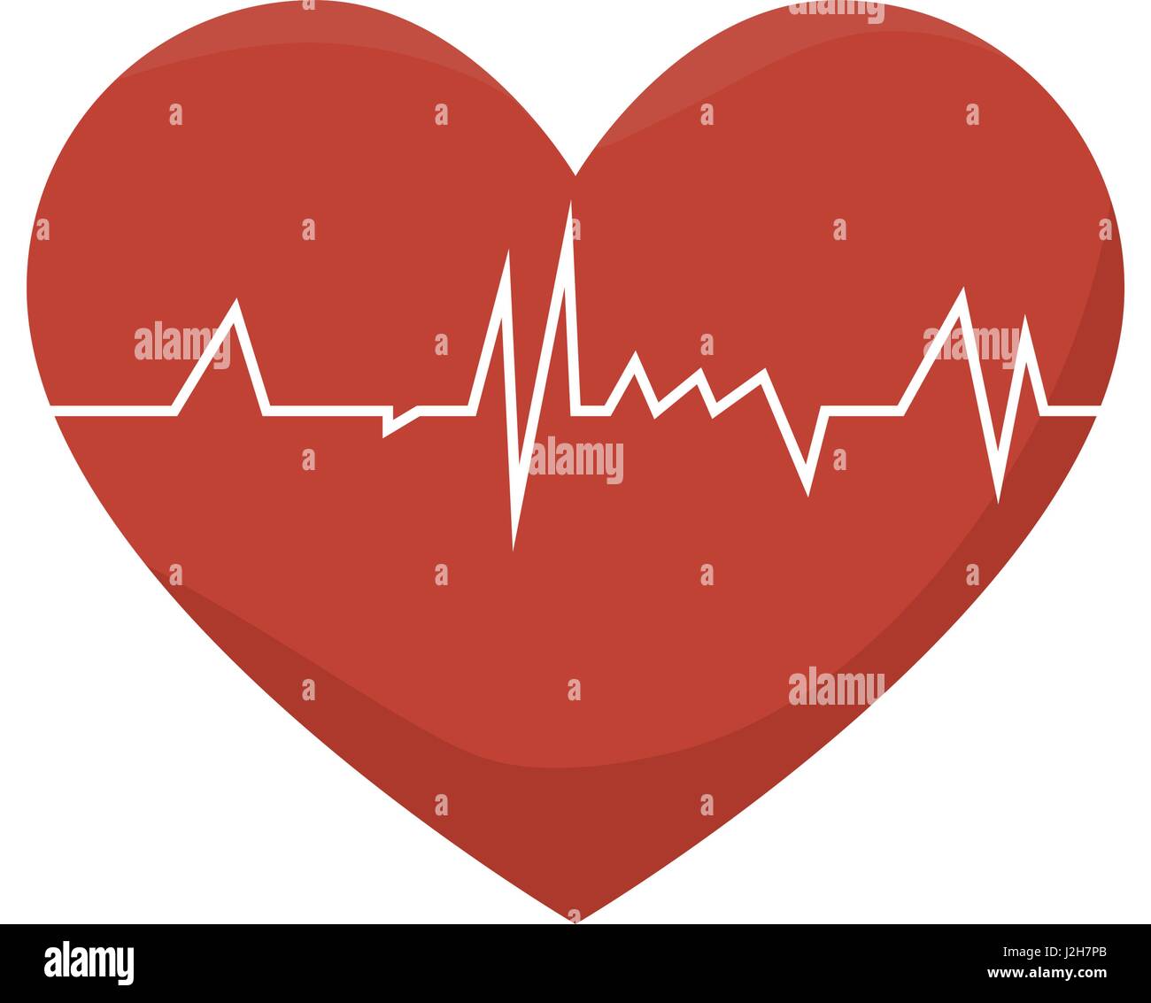 Heart cardio icône isolé Illustration de Vecteur