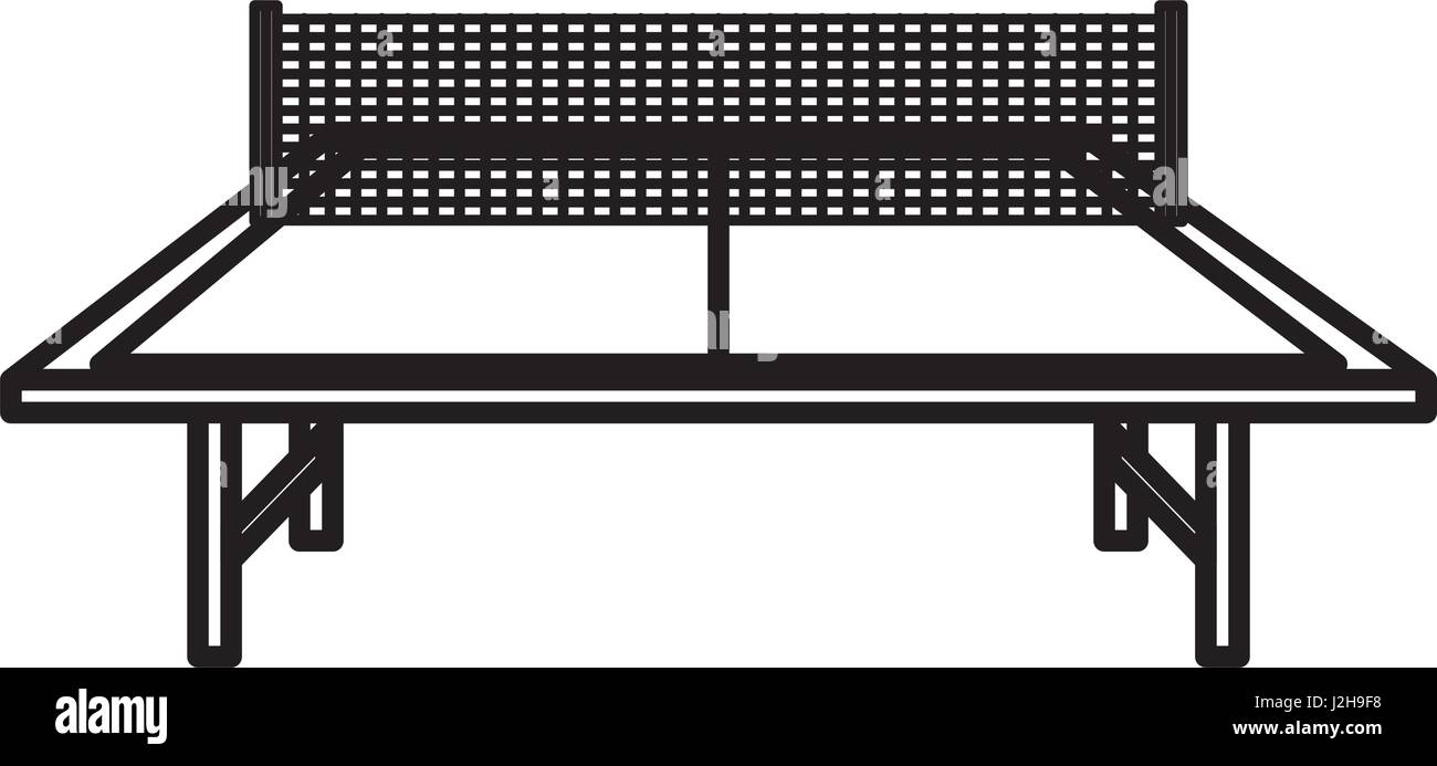 Table de ping-pong icône isolé Illustration de Vecteur