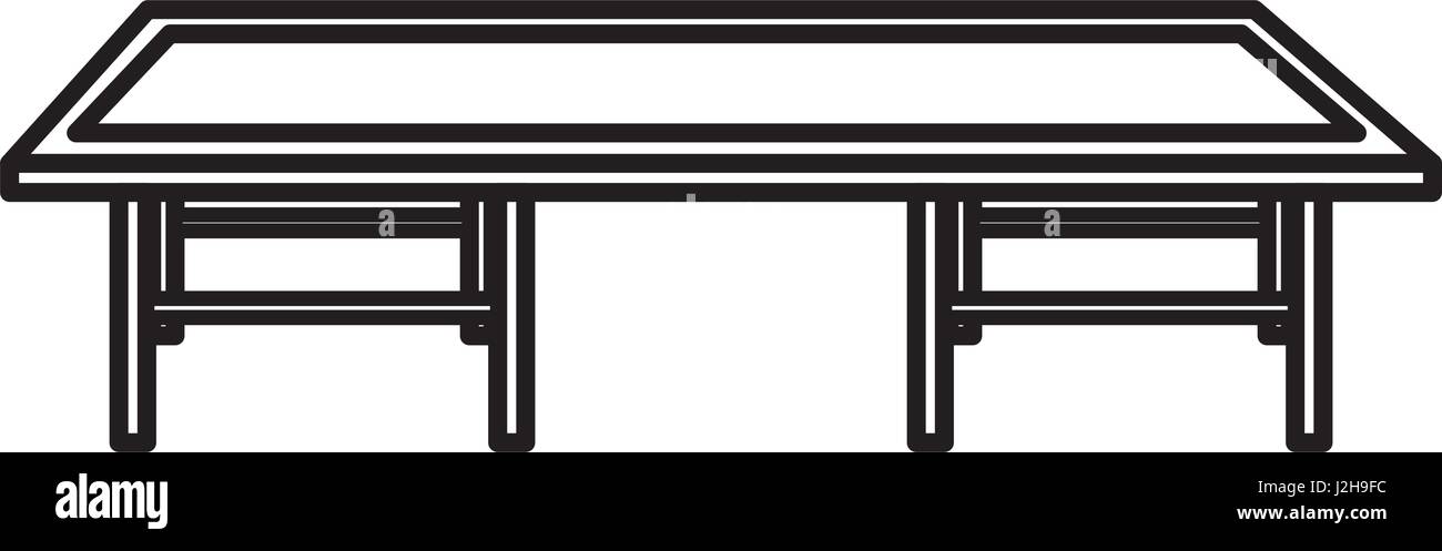 Table de ping-pong icône isolé Illustration de Vecteur