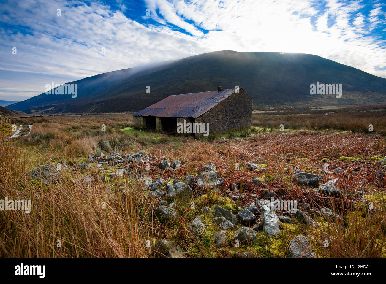 Grange à Landgen Château et Sykes a chuté, Dunsop Bridge, Lancashire. Banque D'Images